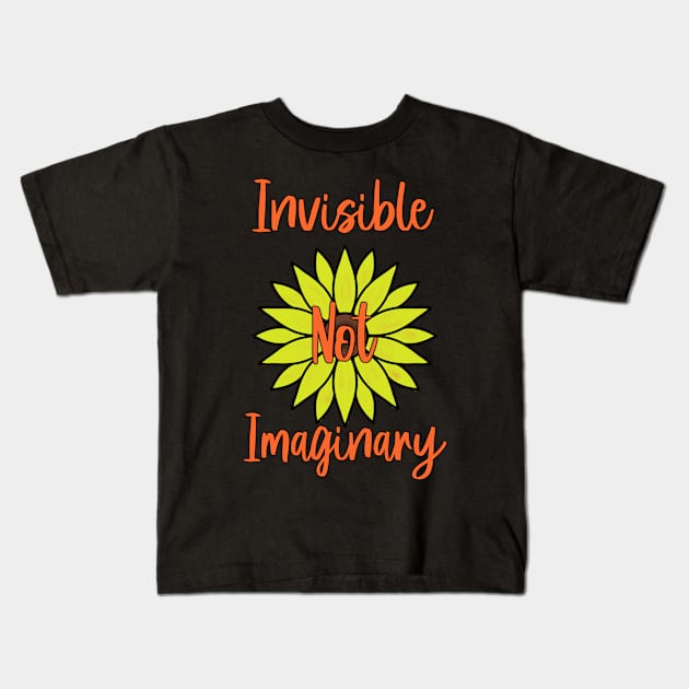 Invisible Not Imaginary Sunflower Kids T-Shirt by Idanitee